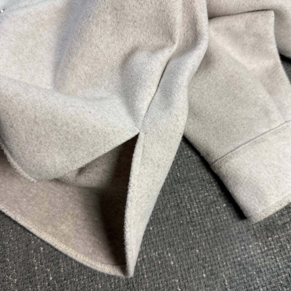 Zara Shirt Jacket Womens Small Oatmeal Heather Snap Front Oversized Shacket - Picture 7 of 13